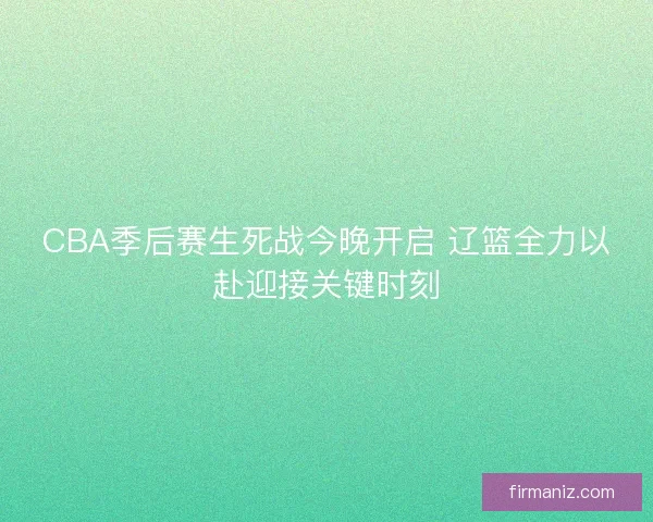 CBA季后赛生死战今晚开启 辽篮全力以赴迎接关键时刻